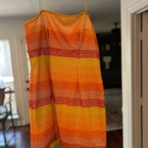 Show Me Your MuMu Orange and Yellow Striped Dress